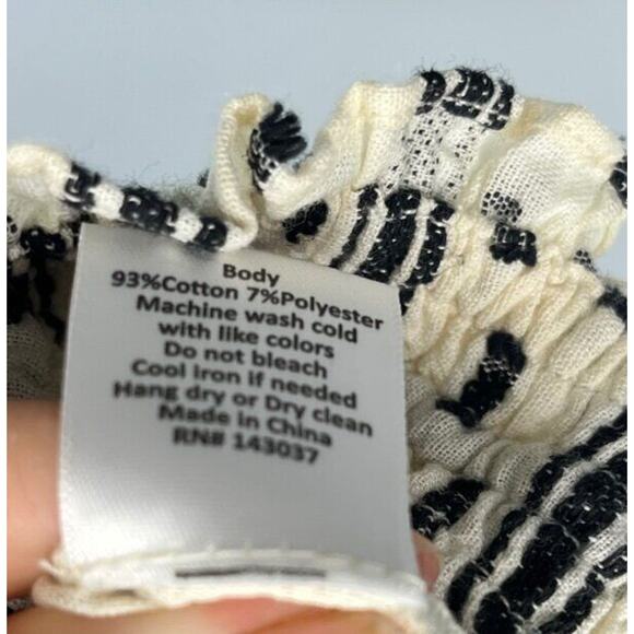 HUNTER BELL Sz XS Black Ivory Fringe Helene Clip Dot Shorts - Picture 4 of 7